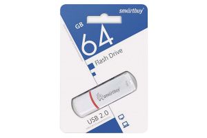 Флеш-накопитель USB 64GB SmartBuy Crown (белый)