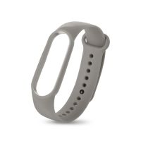 Силиконовый ремешок для Xiaomi Mi Band 3, 4 (светло-серый)