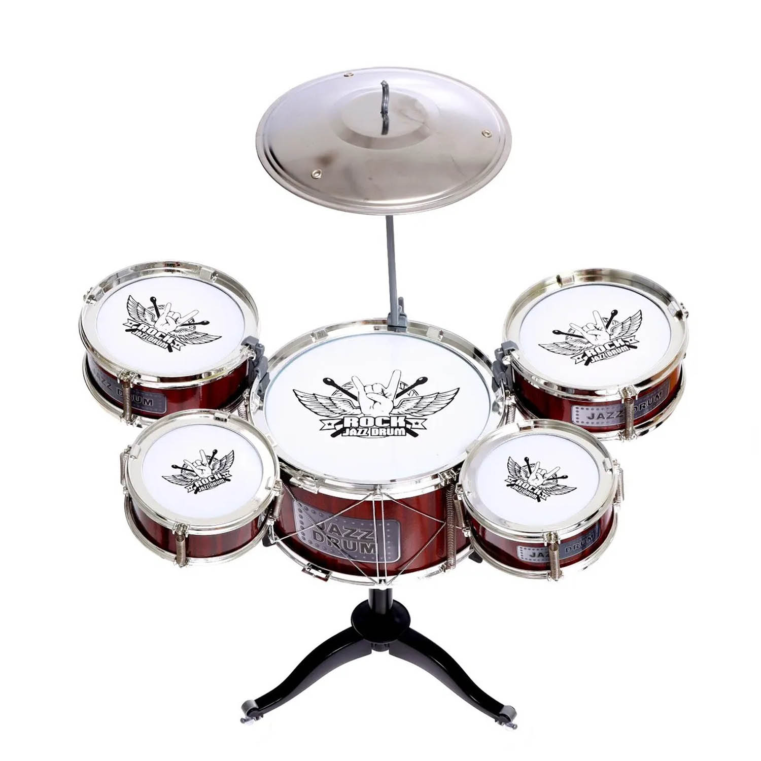 Детская барабанная установка со стулом Drum Set Little Musician