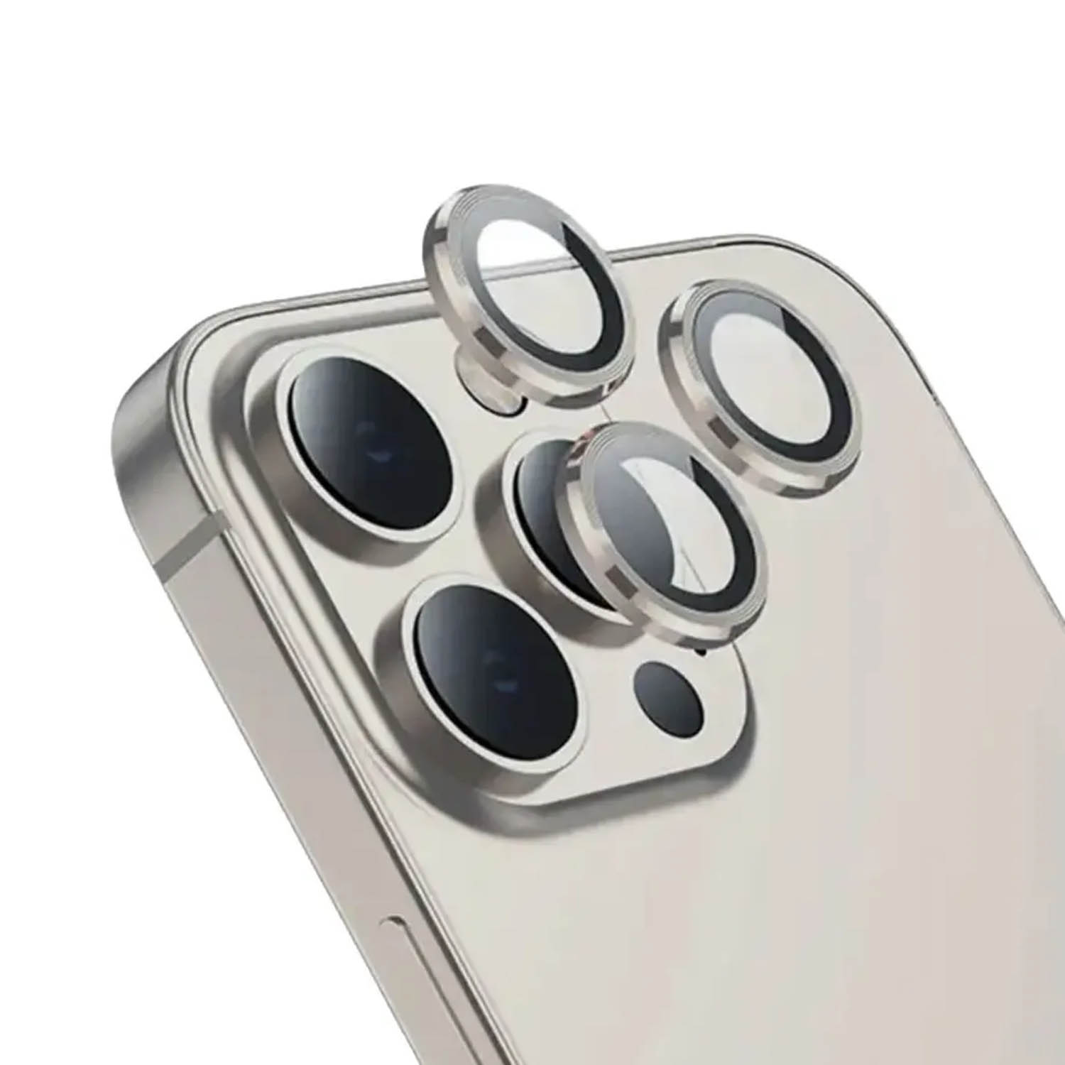 Защитные линзы для камеры Apple iPhone 15 Pro, 15 Pro Max (натуральный титан)