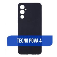 Силиконовый чехол FASHION CASE Tecno POVA 4 (черный)