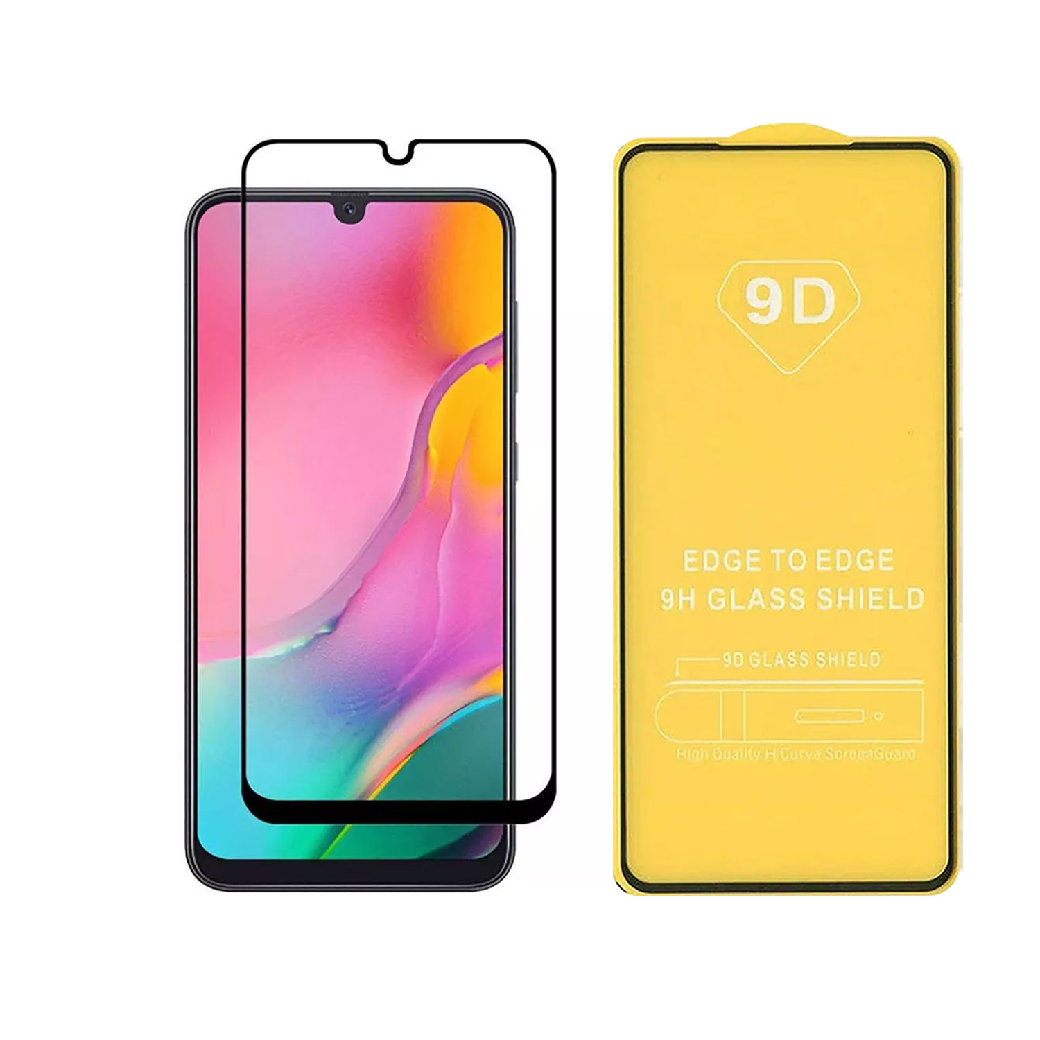 Противоударное стекло LEIWEI для дисплея Samsung Galaxy M30s SM-M307F, M21 9D тех.упаковка (черный)