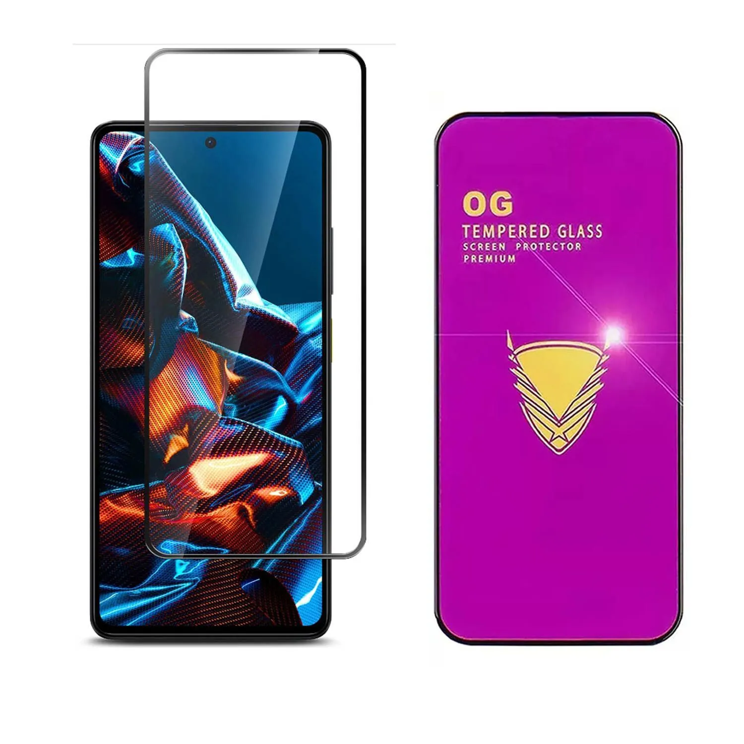 Противоударное стекло OG Tempered Glass Xiaomi POCO X5 5G (черный)