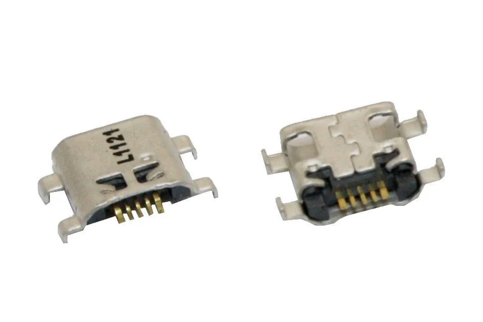 Разъем зарядки MicroUSB 5 pin в середину платы Huawei Honor 7i, 8 lite