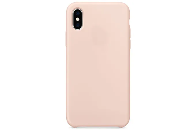 Чехол силиконовый для Apple iPhone X, Apple iPhone 10 (пудровый)