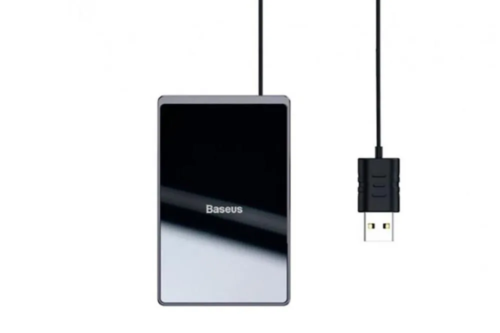 Беспроводное зарядное устройство Baseus LXWCD01B Card 15W с кабелем MicroUSB (чёрный)