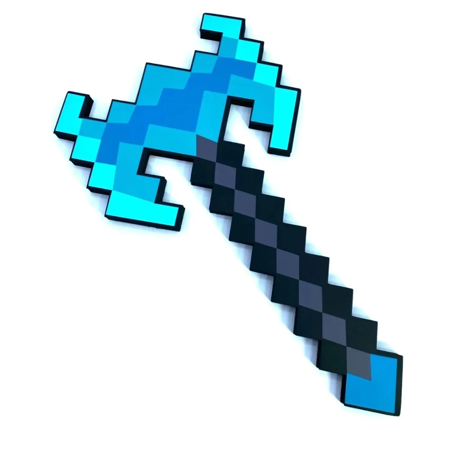 Алмазный боевой топор, оружие Майнкрафт (голубой)