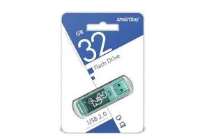 Флеш-накопитель USB  32GB  SmartBuy  Glossy 2.0 (зелёный)