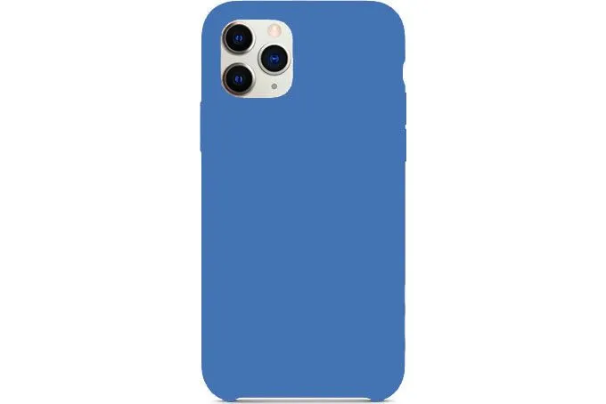Чехол силиконовый для Apple iPhone 11 Pro (темно - голубой)