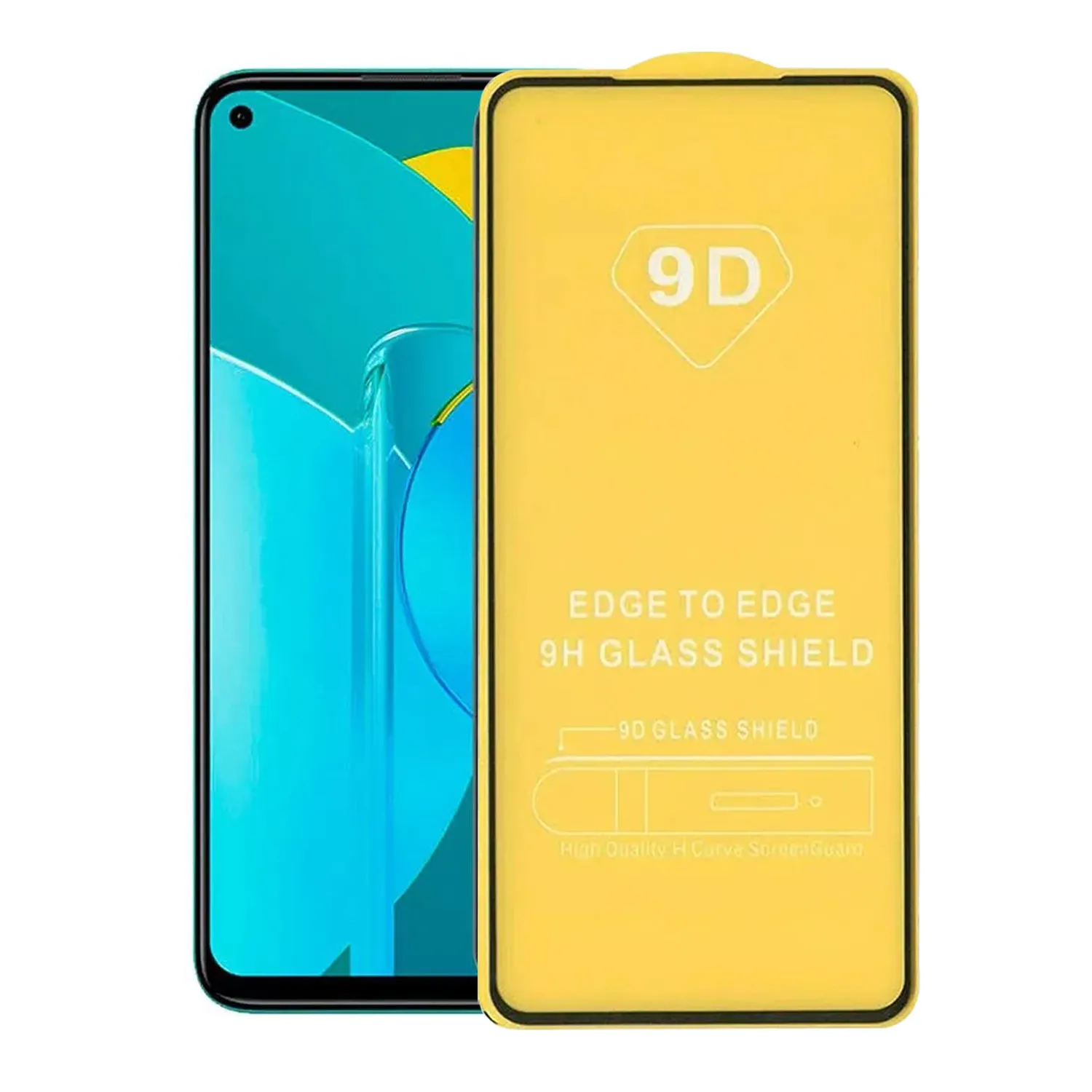 Противоударное стекло LEIWEI для Realme 9 9D тех.упаковка (черный)