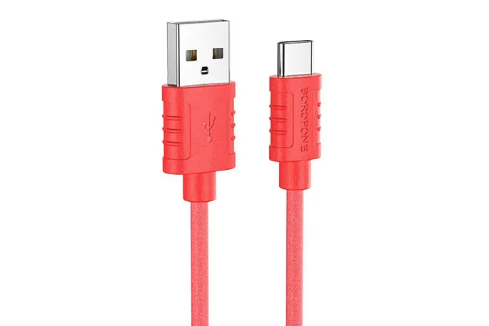 Кабель USB - Type-C BOROFONE BX52 Airy, 1м (красный)