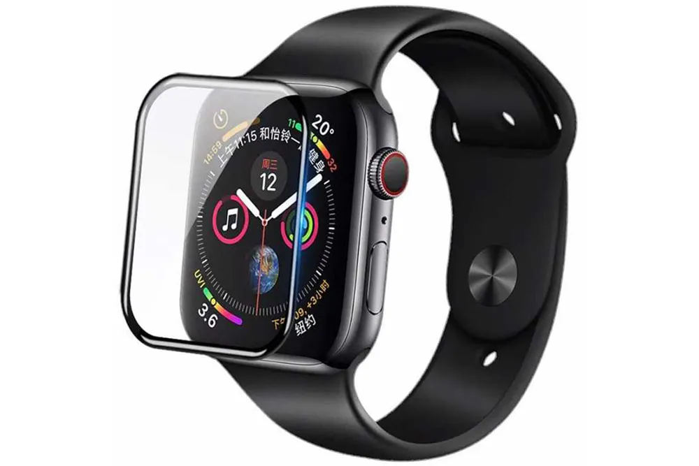 Противоударное стекло LEIWEI для дисплея Apple Watch 44мм 9D тех.упаковка