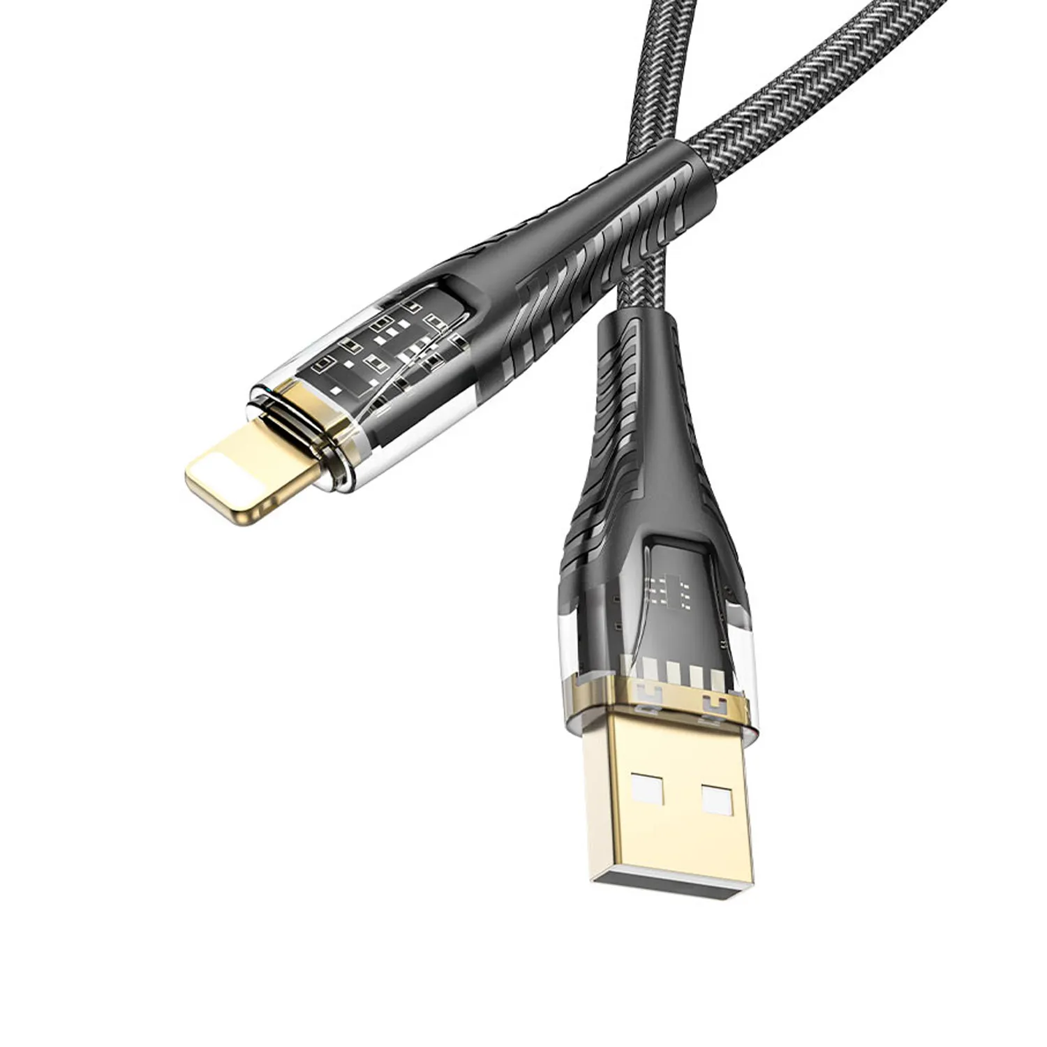 Кабель HOCO U121 Gold standard USB - Lightning (черный)