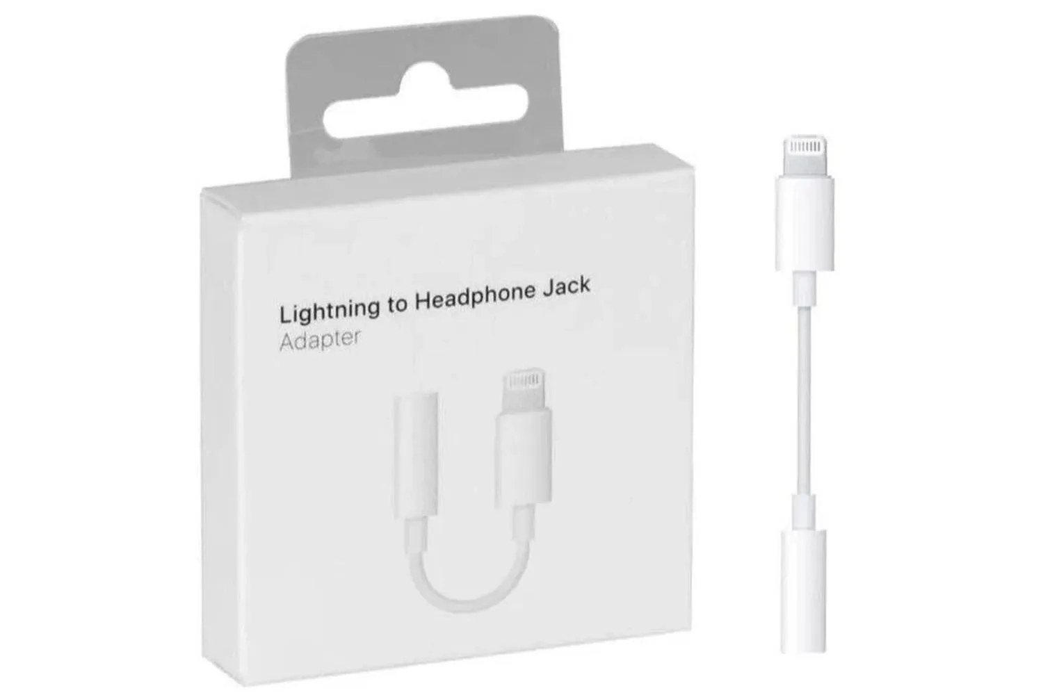 Кабель переходник для Apple iPhone Lightning - 3.5mm Jack (белый) (в упаковке) Ориг